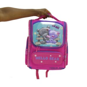 Hello Bear Kids School Bag pink aqua