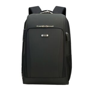 Wiersoon Black Large Pocket Laptop Backpack