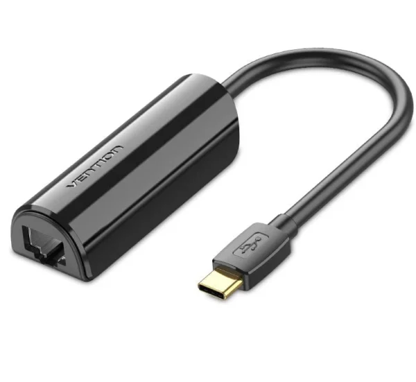 Vention USB-C to 100m Ethernet Adapter 0.5m (Black)